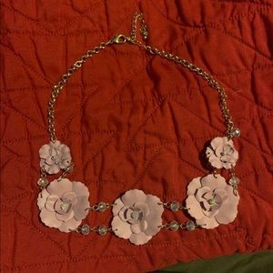 Pale pink statement necklace